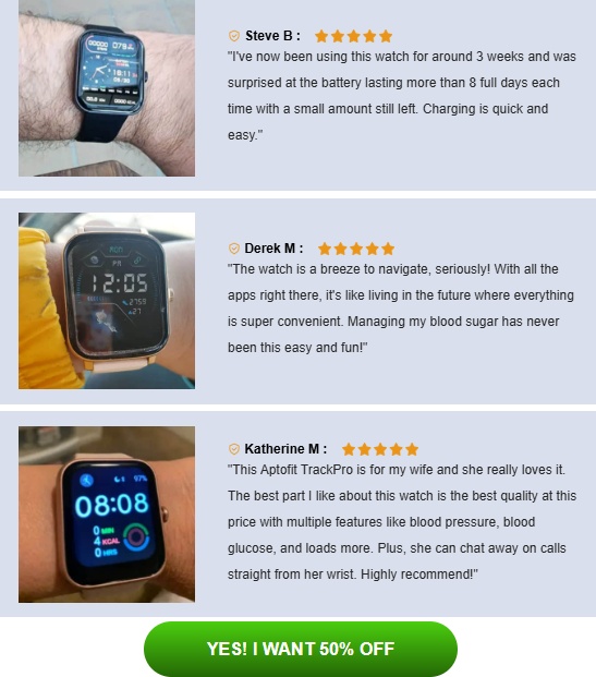Aptofit Smartwatch Reviews: TrackPro Blood Sugar Monitor Australia